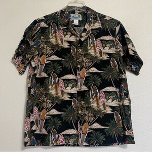 Rainbow Hawaii Inc. Vintage Hawaiian Short Sleeve Shirt Surfboards